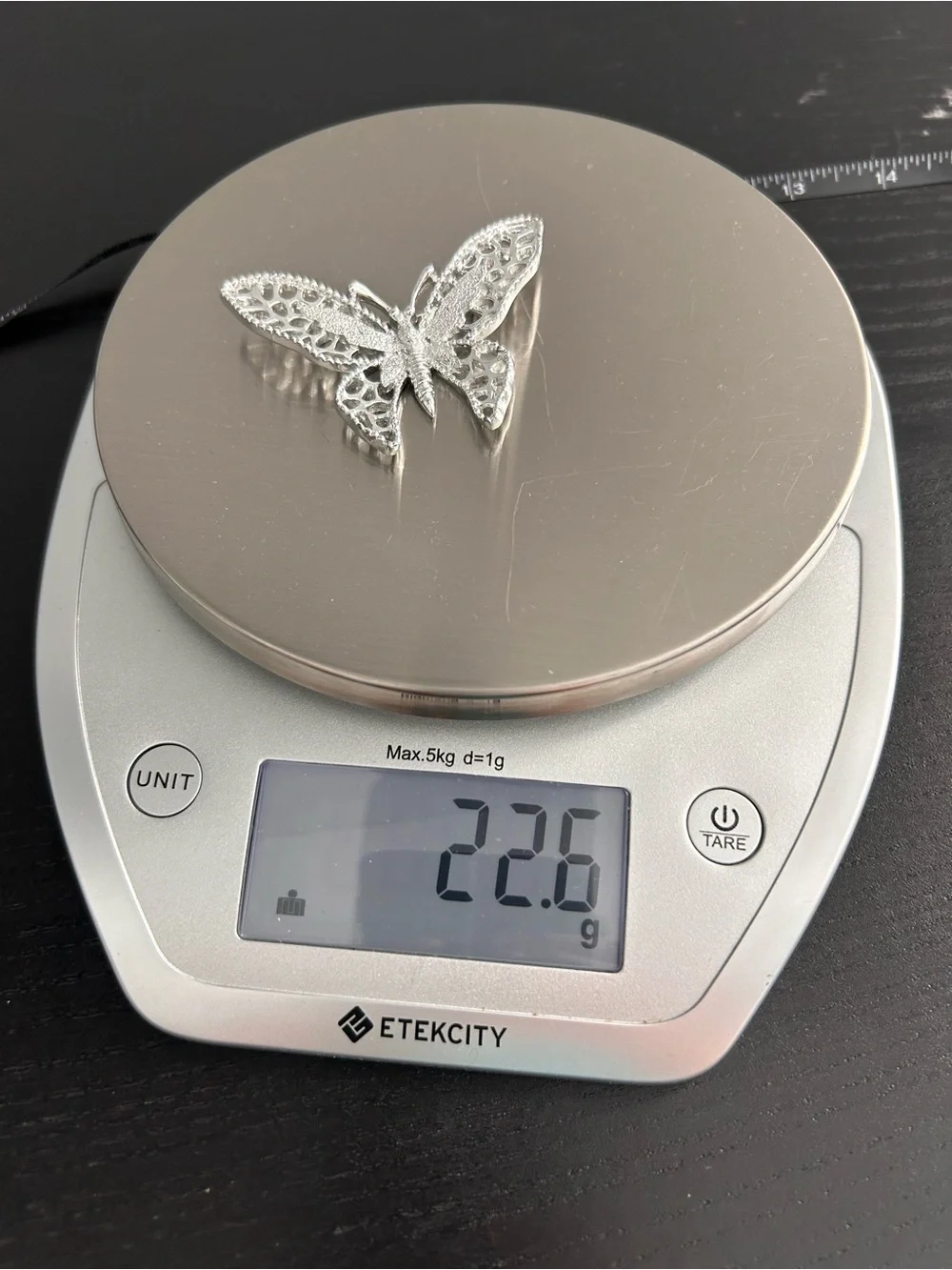 Silver Tone Butterfly Brooch Pin Openwork Filigree Statement Jewelry Vintage!